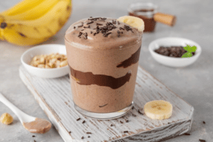 Chocolate peanut butter and swirl banana ice cream