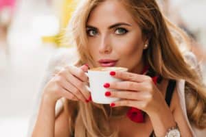 lady-drinking-hot-coffee