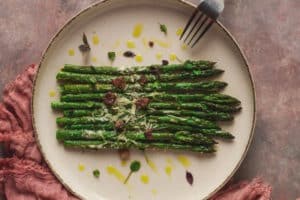 Asparagus Roasted with Vegan Hazelnut Picada